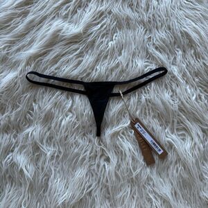 Skims Fits Everybody Micro Thong Onyx Size XS